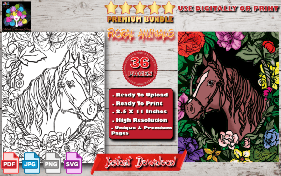 Download Cute Animals and Floral Designs - Floral Collection