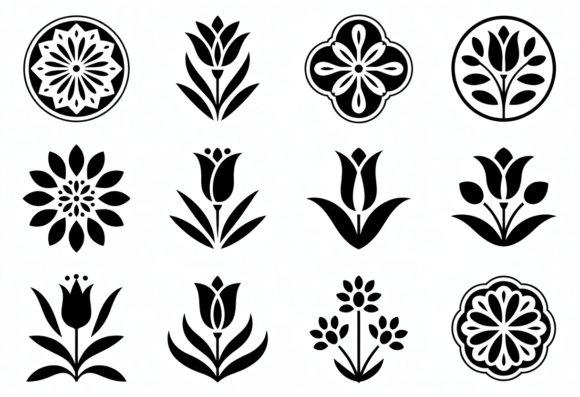 Download Floral SVG Bundle Tulip Mandala Flower - Floral Collection