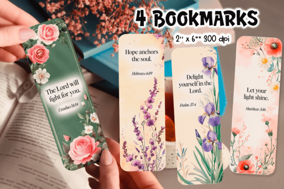 Download Printable Bible Verse Floral Bookmark - Floral Collection