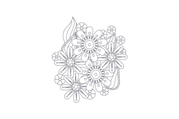 Download Floral Adult Coloring Page Heart - Floral Collection